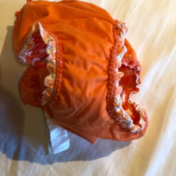 Seafolly Orange Gingham Swim Bikini Bottom - Picture 4 of 6